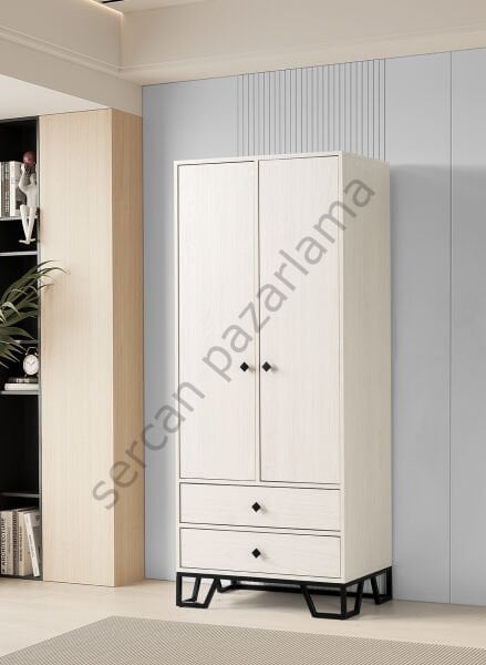 3737 - Luna İki Kapaklı Dolap - Monet