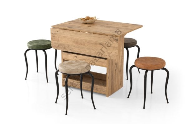 1322 - İzmir Masa Klasik 80x90 - Çam