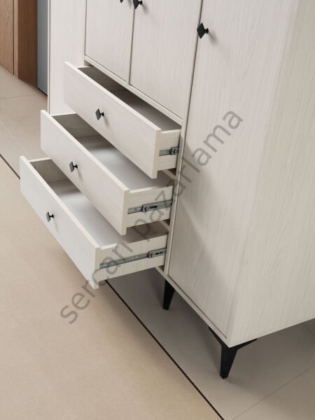 3748 - Mira Dört Kapaklı Dolap - Monet