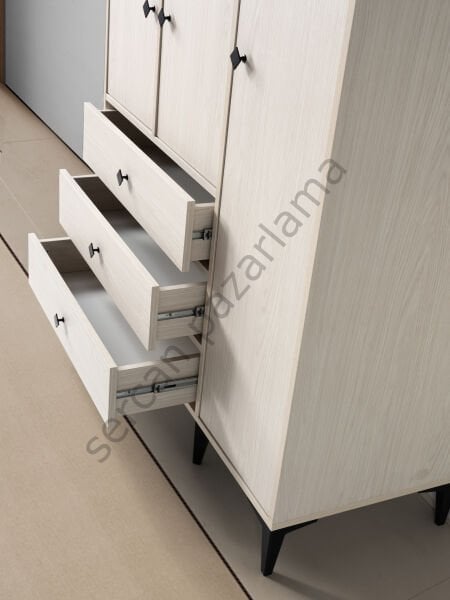 3747 - Mira Üç Kapaklı Dolap - Monet