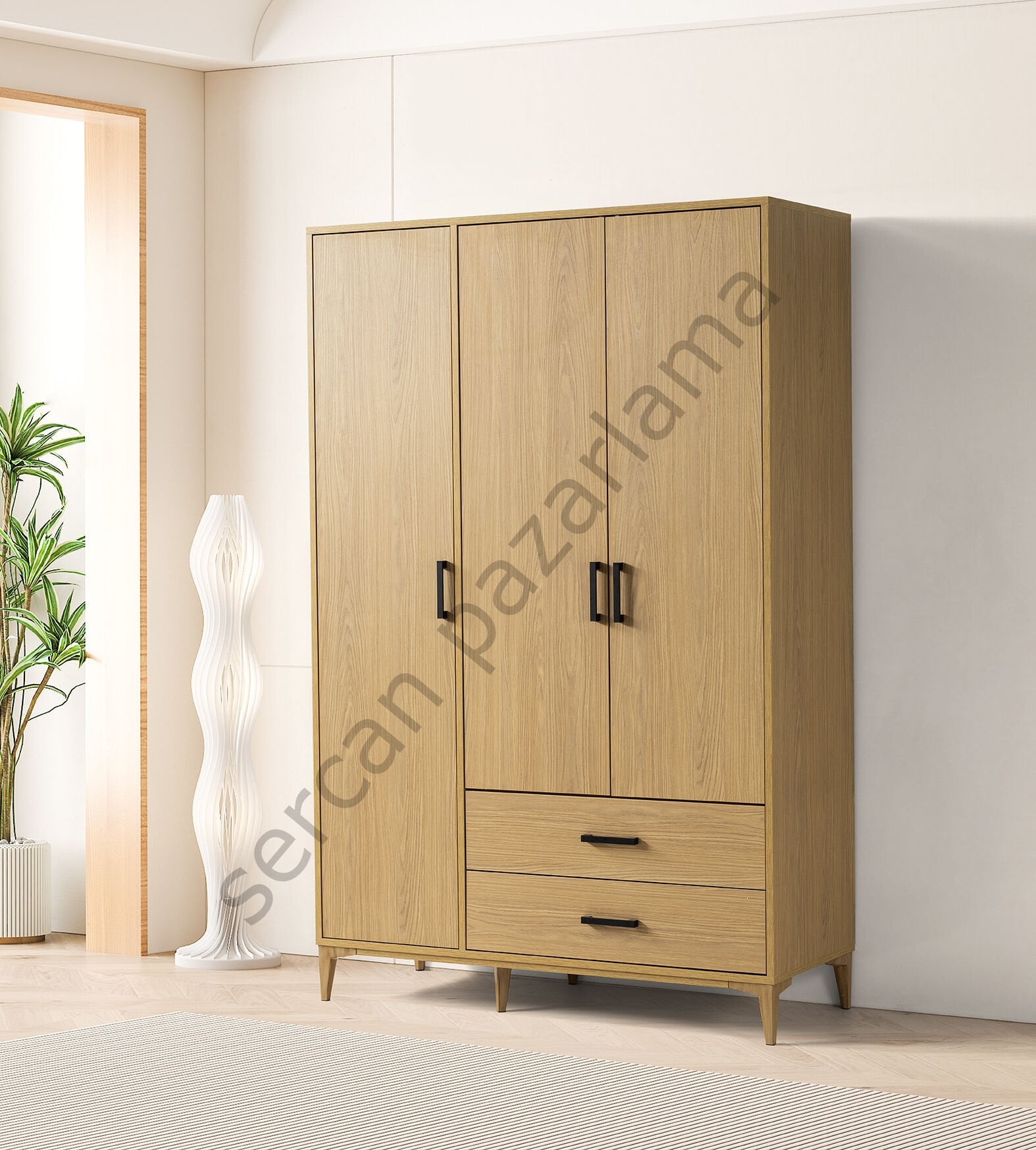 3753 - Nova Üç Kapaklı Dolap - Klimt