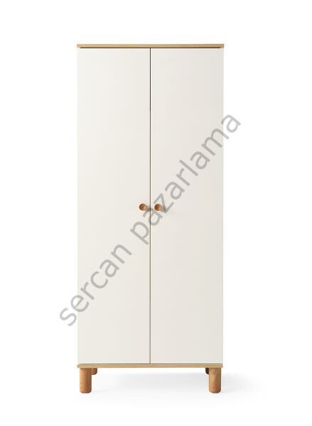 3764 - Duru İki Kapaklı Dolap - Ekru