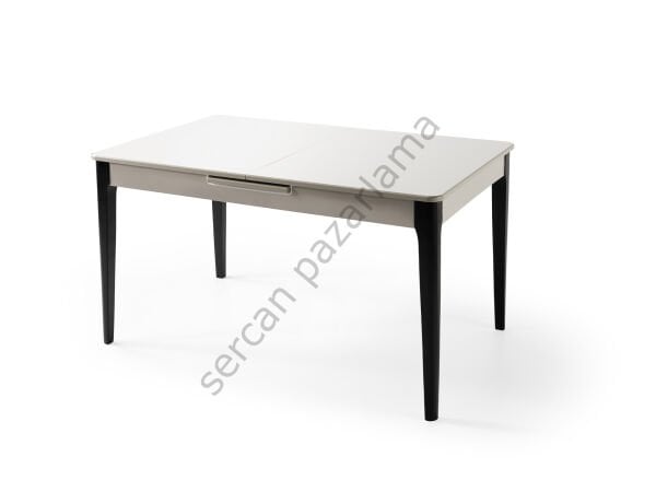 1276 - Paris Masa 80x130 - Sis Gri/Siyah