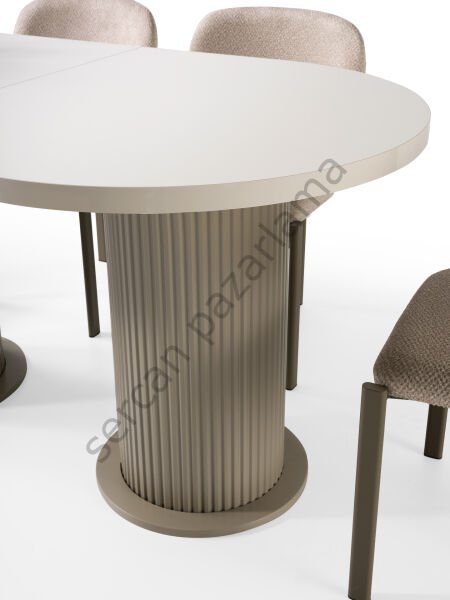 1436 - Lilyum Masa 90x160 - Ekru/Cappucino