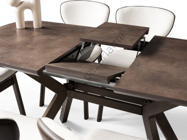 1476 - Roma Masa 80x130 - Retro Bronz/Metalik Kahve