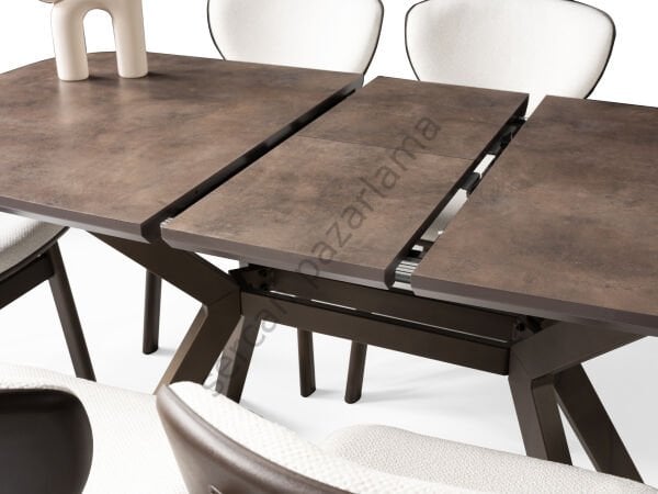 1476 - Roma Masa 80x130 - Retro Bronz/Metalik Kahve