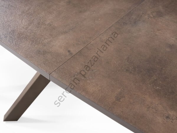 1476 - Roma Masa 80x130 - Retro Bronz/Metalik Kahve