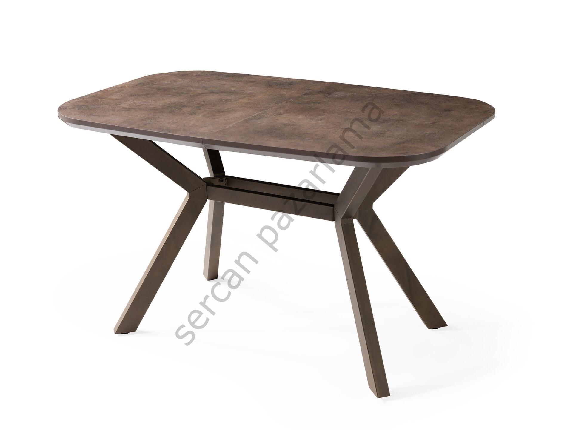 1476 - Roma Masa 80x130 - Retro Bronz/Metalik Kahve