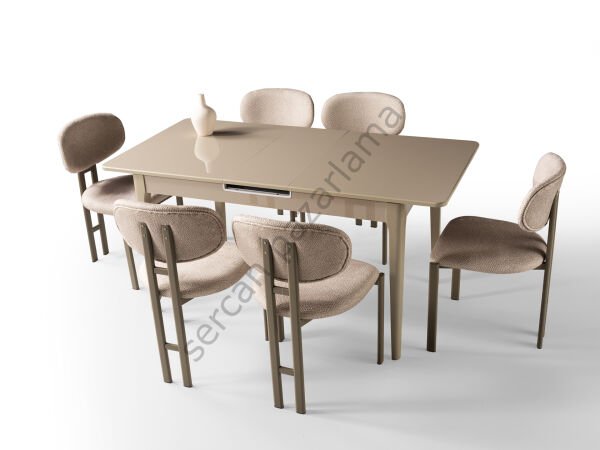 1275-2238 - Paris Masa Sandalye Takımı - Cappucino