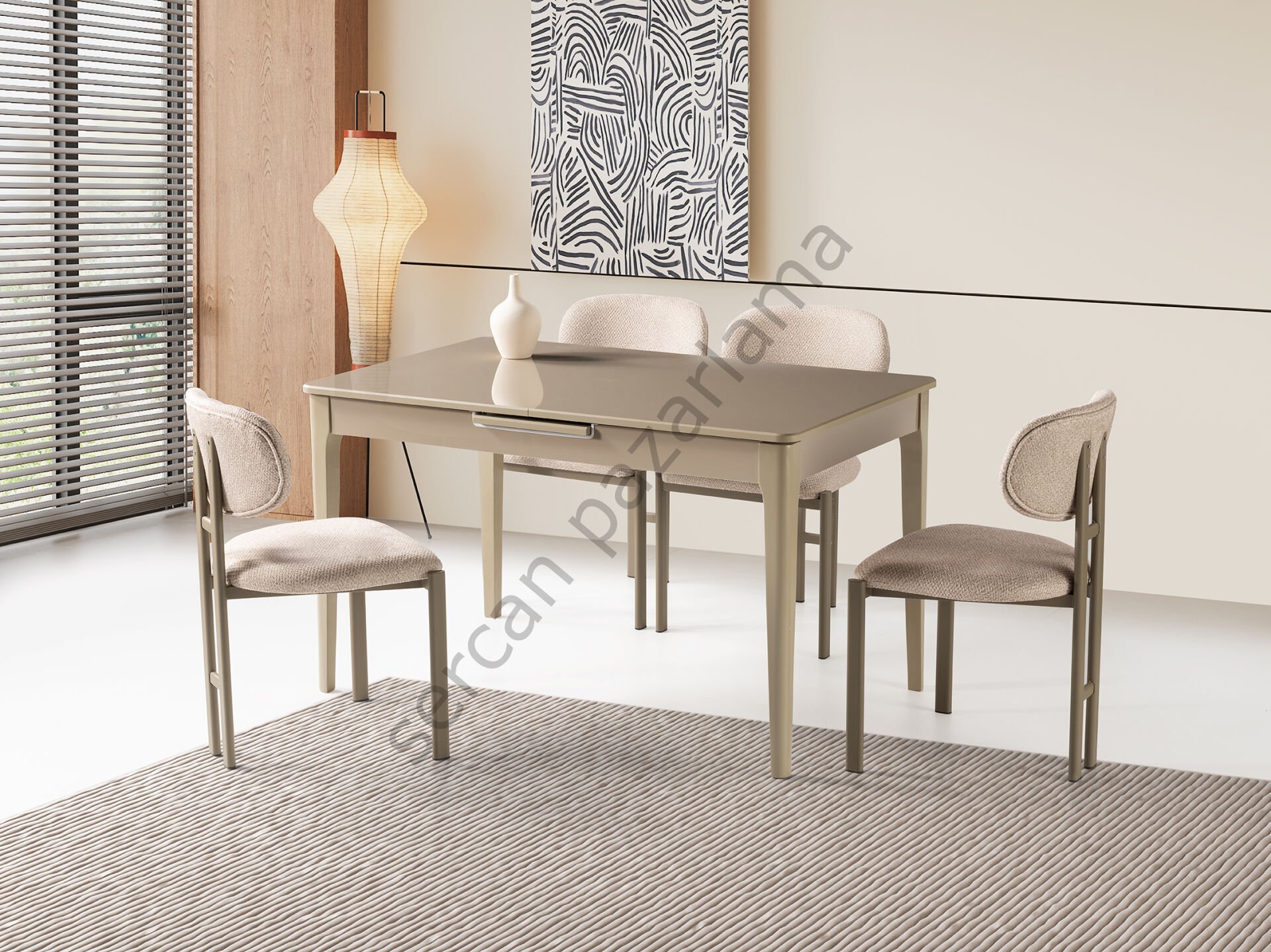 1275-2238 - Paris Masa Sandalye Takımı - Cappucino