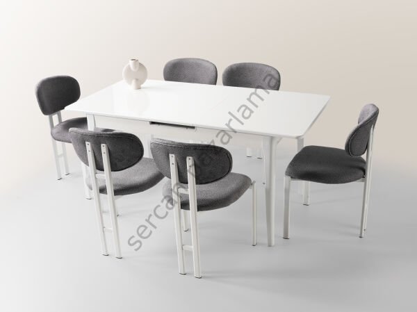 1277-2234 - Paris Masa Sandalye Takımı - Beyaz