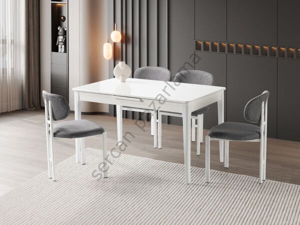 1277-2234 - Paris Masa Sandalye Takımı - Beyaz