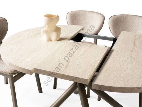 1193-2291 - Ritim Masa Sandalye Takımı - Traverten/Cappucino