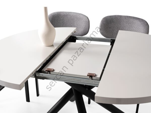 1196-2236 - Ritim Masa Sandalye Takımı - Sis Gri/Siyah