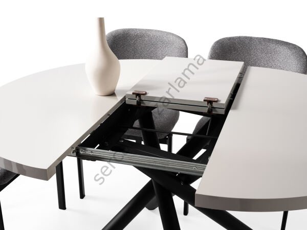 1196-2236 - Ritim Masa Sandalye Takımı - Sis Gri/Siyah