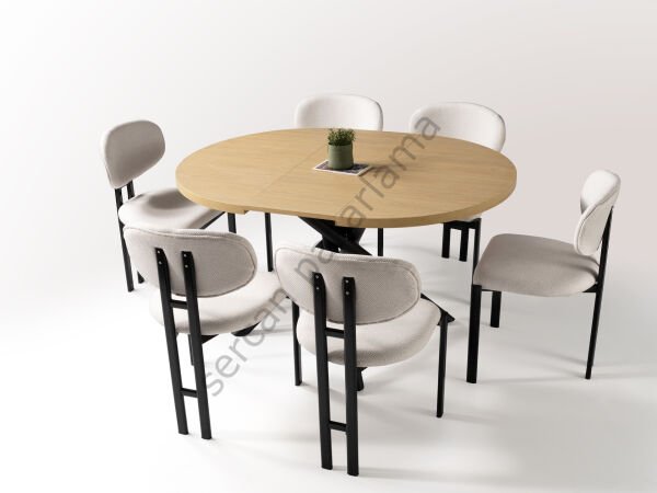 1197-2235 - Ritim Masa Sandalye Takımı - Klimt/Siyah