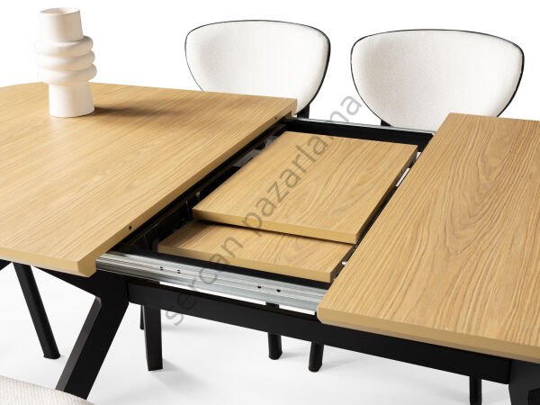 1394-2293 - Prizma Masa Sandalye Takımı - Klimt/Siyah