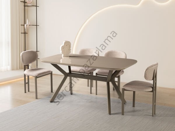 1396-2238 - Prizma Masa Sandalye Takımı - Cappucino