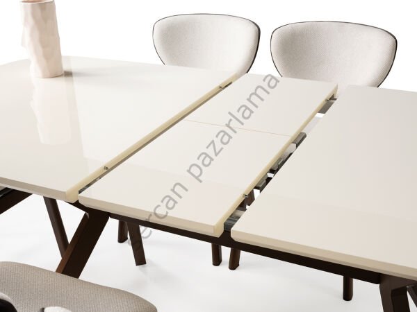 1397-2292 - Prizma Masa Sandalye Takımı - Ekru/Kahve