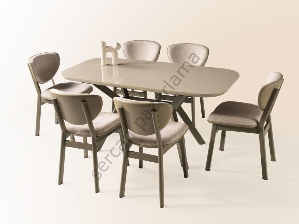 1473-2291 - Roma Masa Sandalye Takımı - Cappucino