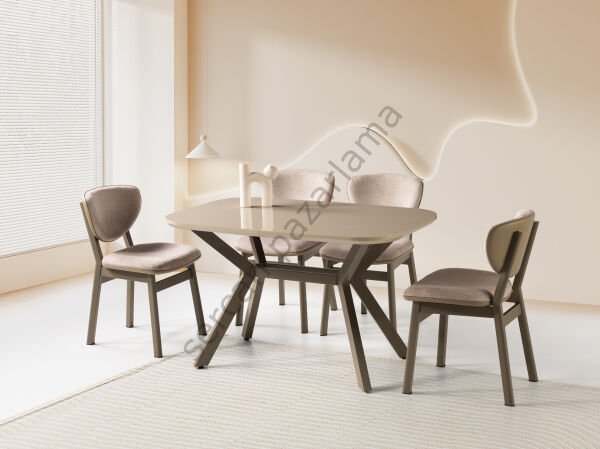 1473-2291 - Roma Masa Sandalye Takımı - Cappucino