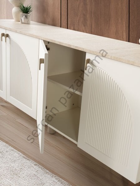 Vega Yemek Odası - Ekru/Traverten