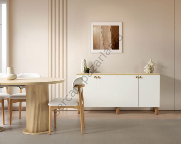 Duru Yemek Odası - Ekru/Meşe