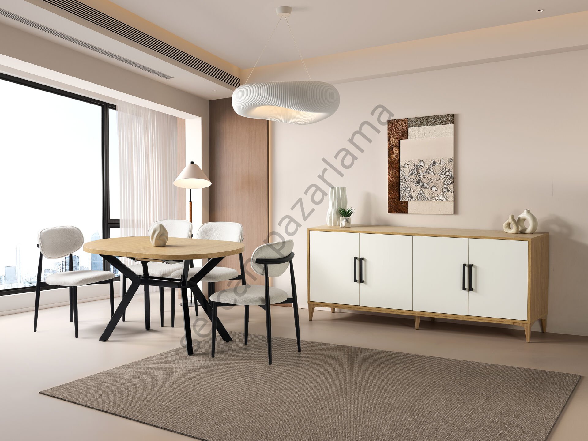 Nova Yemek Odası - Klimt/Ekru