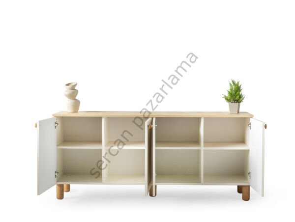 Nero Yemek Odası - Ekru/Meşe