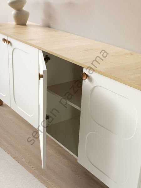 Nero Yemek Odası - Ekru/Meşe