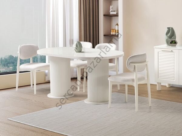 1434-2024 - Capella Masa Sandalye Takımı - Ekru