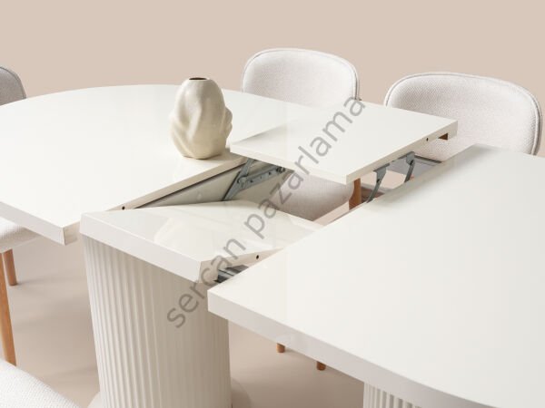 1434-2021 - Capella Masa Sandalye Takımı - Ekru