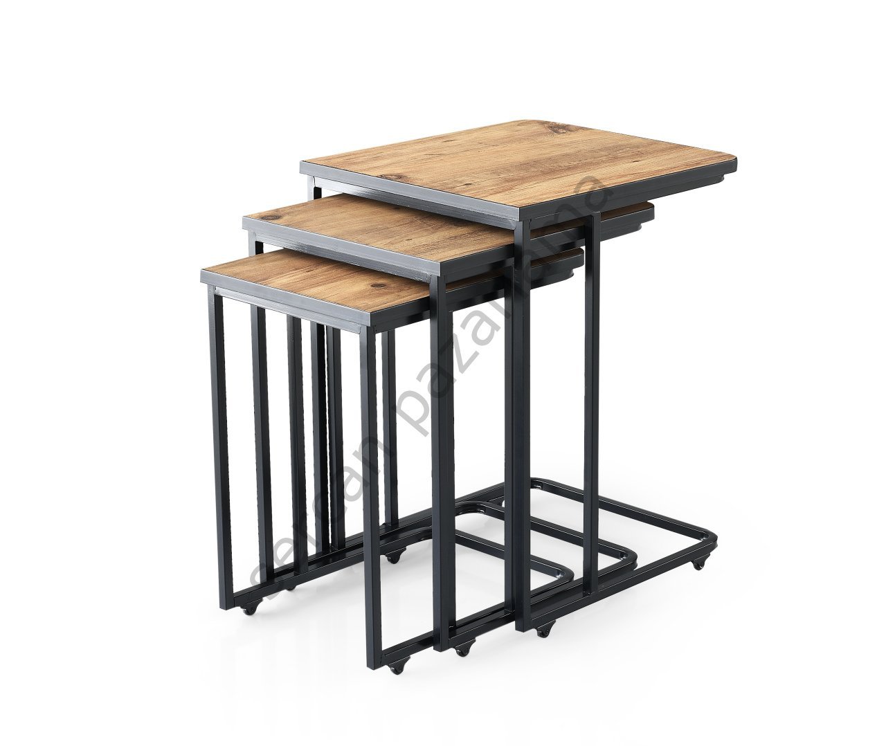 4318 - C Sehpa - Çam/Siyah