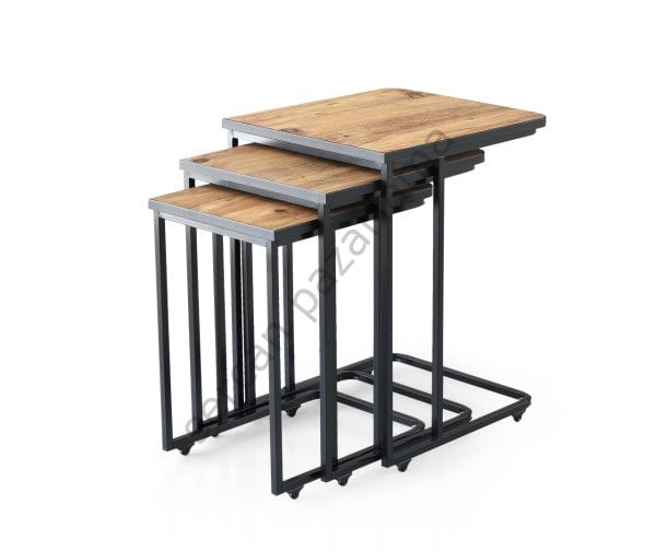 4318 - C Sehpa - Çam/Siyah