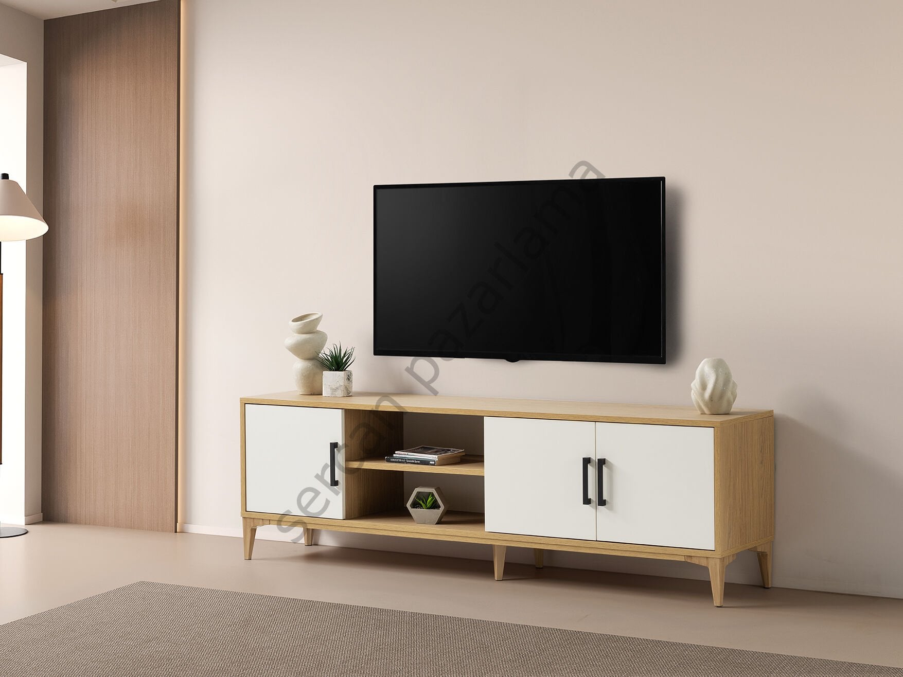 3587 - Nova Tv Ünitesi - Klimt/Ekru