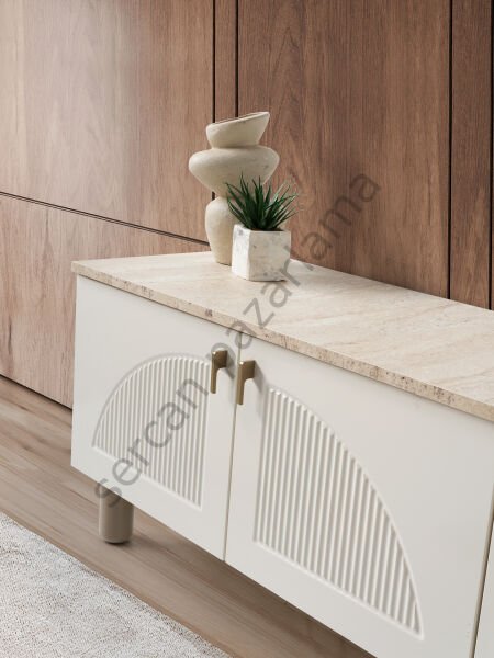 3567 - Vega Tv Ünitesi - Ekru/Traverten