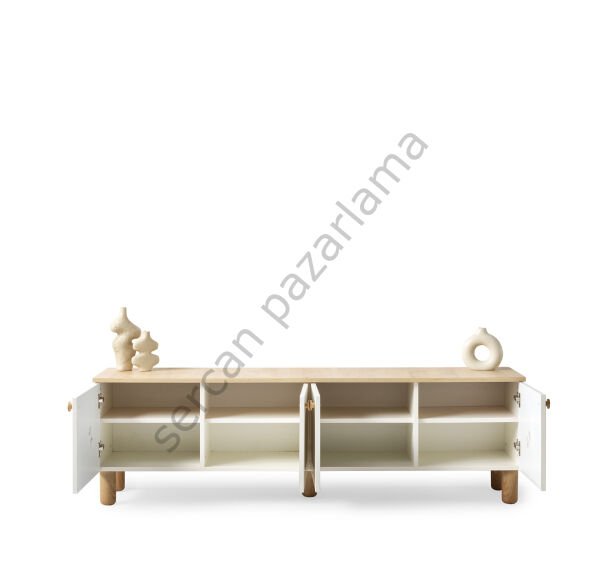 3564 - Nero Tv Ünitesi - Ekru/Meşe