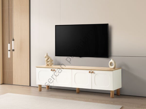 3564 - Nero Tv Ünitesi - Ekru/Meşe
