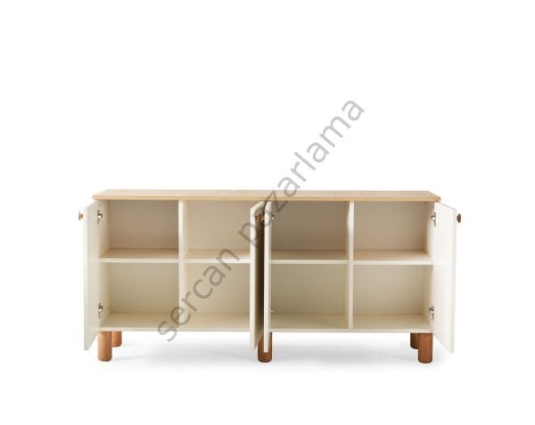 3528 - Duru Konsol - Ekru/Meşe