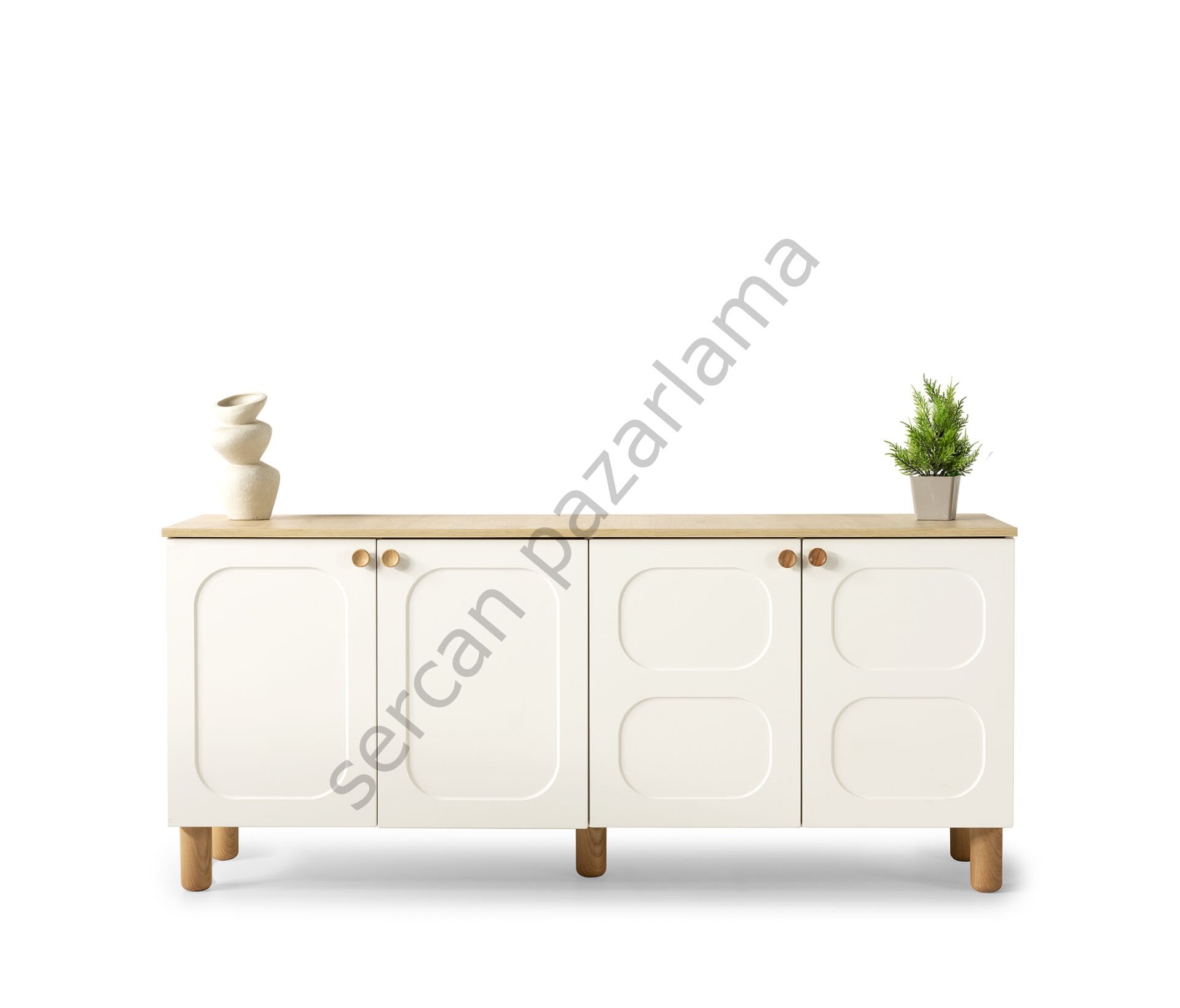 3515 - Nero Konsol - Ekru/Meşe