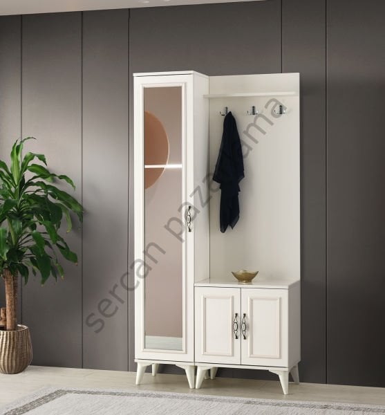 3212 - Nehir İkili Portmanto - Ekru