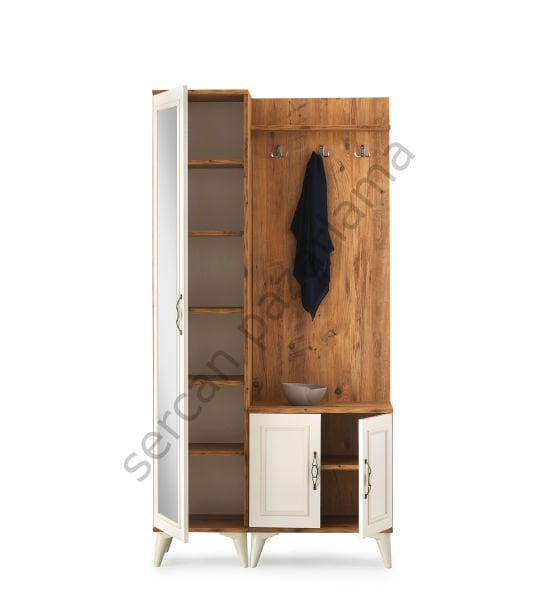 3213 - Nehir İkili Portmanto - Çam/Ekru