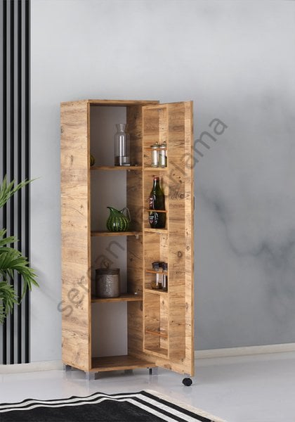 3202 - Erzak Dolabı Tekli - Çam