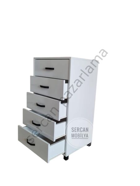 3325 - Mercan Şifoniyer - Beyaz