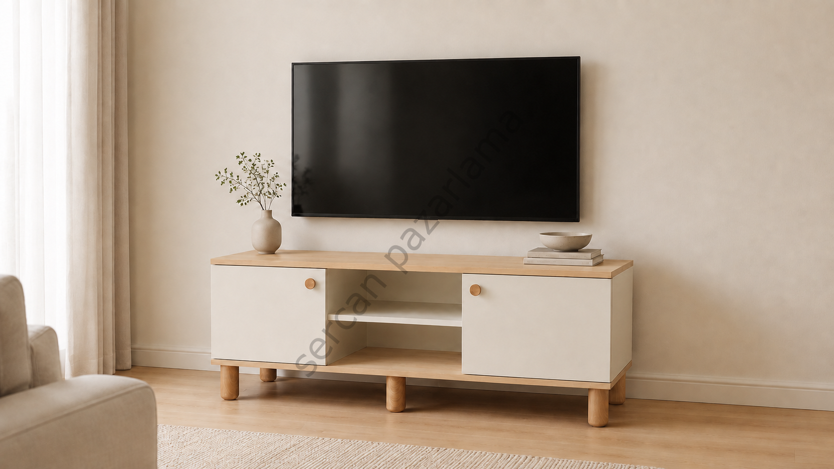 3468 - Carina Tv Sehpası - Aytaşı / Meşe