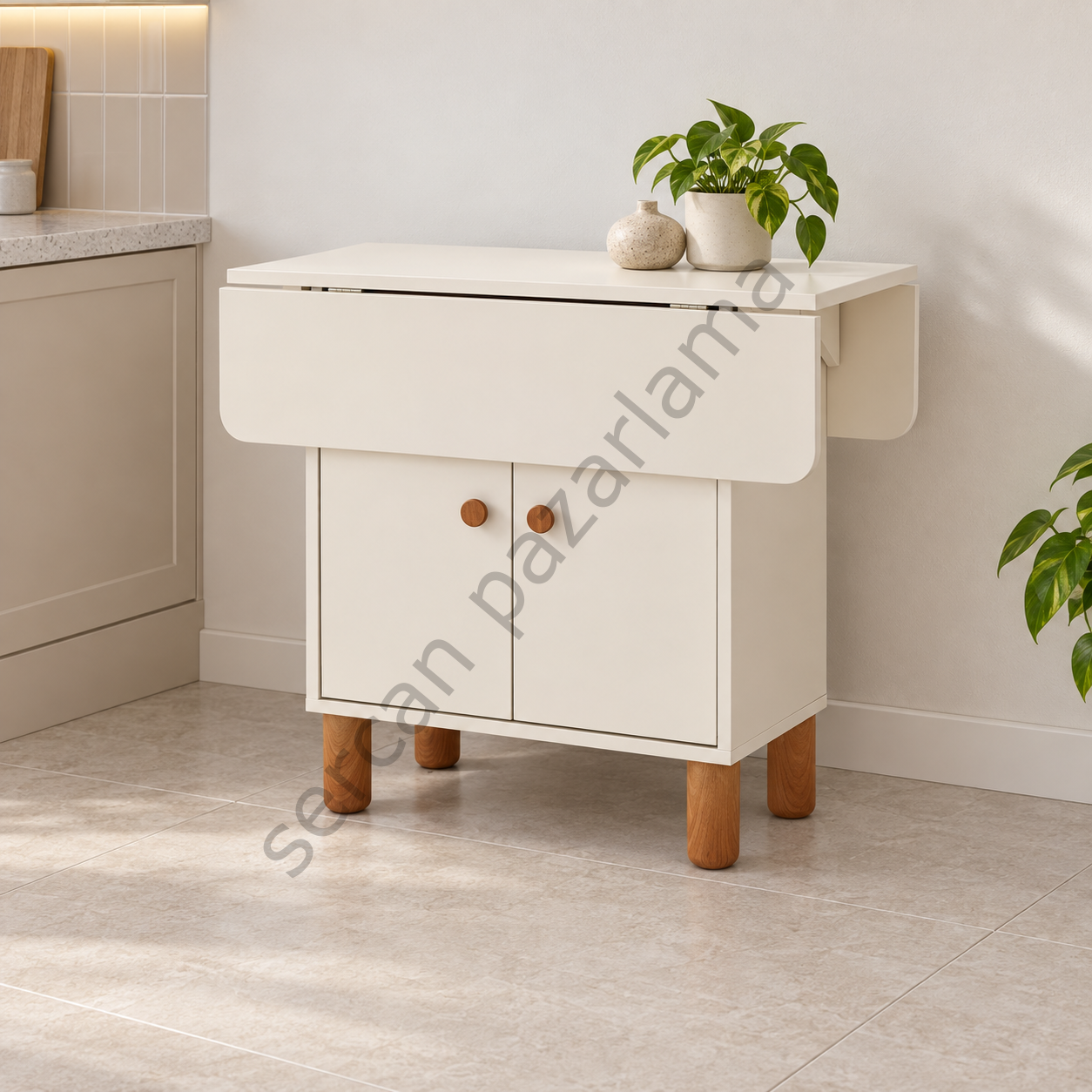 1325 - İzmir Dolaplı Masa 80x90 - Aytaşı