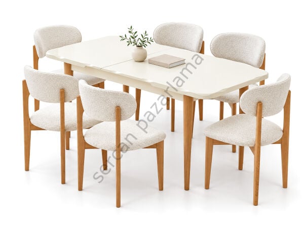 1288-2601 - Yakamoz Masa Takımı - Ekru/Naturel