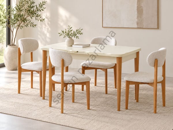 1288-2601 - Yakamoz Masa Takımı - Ekru/Naturel
