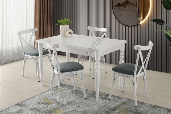 1171-2351 - Didim Masa Sandalye Takımı - Beyaz