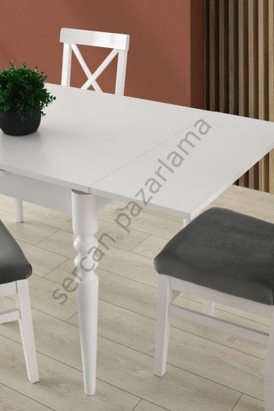 1171-2051 - Didim Masa Sandalye Takımı - Beyaz